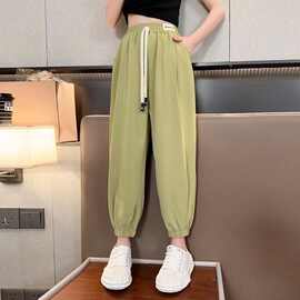 女童裤夏季冰丝凉爽女孩裙裤洋气中大童外穿裤子2025薄款儿童