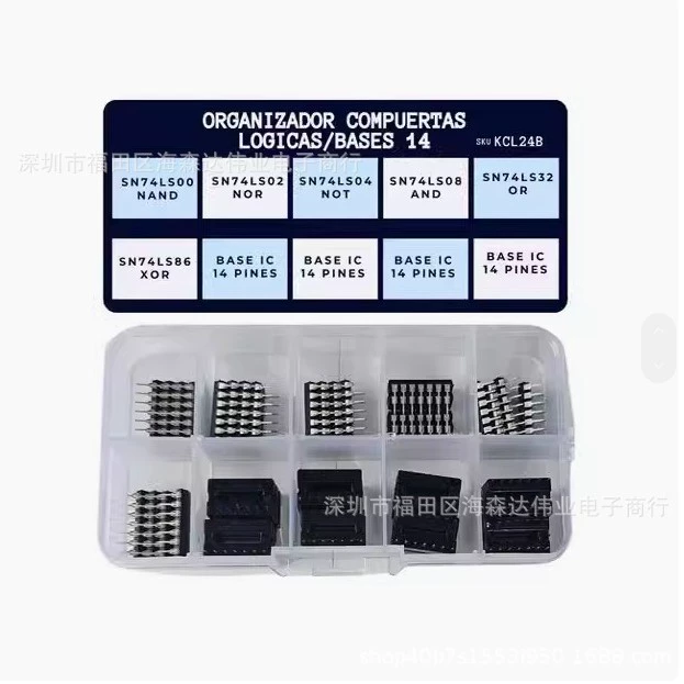 48PCS 6 спецификаций IC 74LS02 74LS00 комплекты интегральных микросхем DIP одноточностный таймер