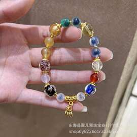 司马寺庙同款改编香灰白瓷粉瓷灰瓷平安喜乐多巴胺显白手链手串