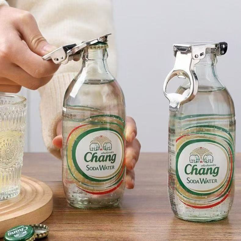 ステンレス製バーテンダーソーダ水栓抜き器シール保存器ビールドライバー炭酸飲料栓抜き器|undefined