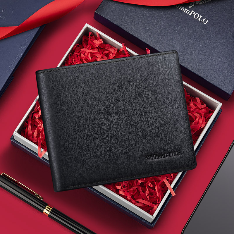 King Paul Wallet Men's High-end Cowhide Business All-match Wallet Men's Wallet Head-layer Cowhide Genuine Leather Wallet