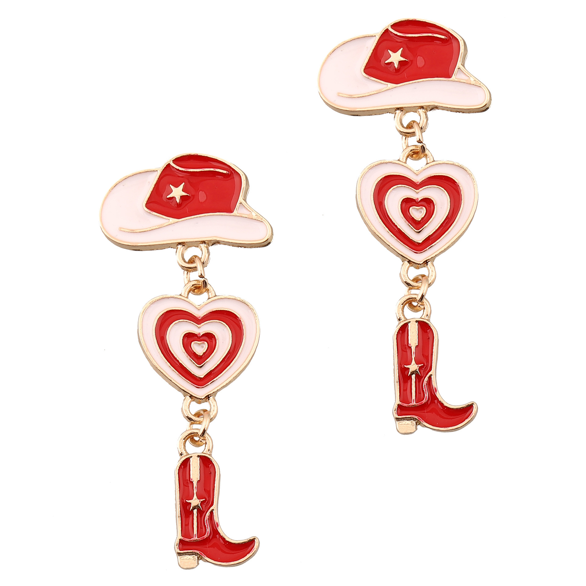 Zinc Alloy Ear Needle Material 1 Pair Simple Style Classic Style Heart Shape Alloy Drop Earrings