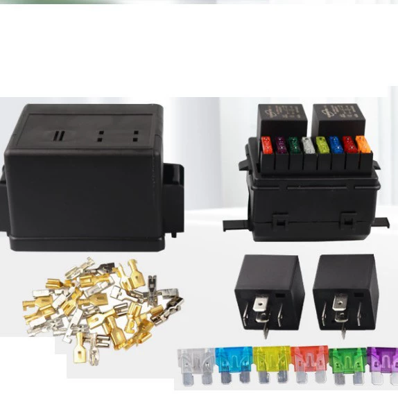 4 автомобильный предохранитель коробка 2 8 8 12V 24V 2 реле 8 предохранитель с железной спинкой