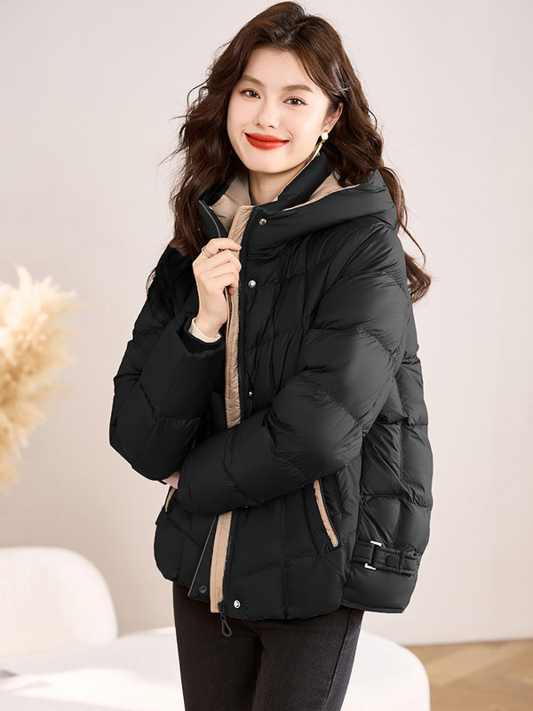 2025冬季新款棉服女韩版时尚立领小棉衣修身显瘦羽绒棉衣棉袄外套|undefined