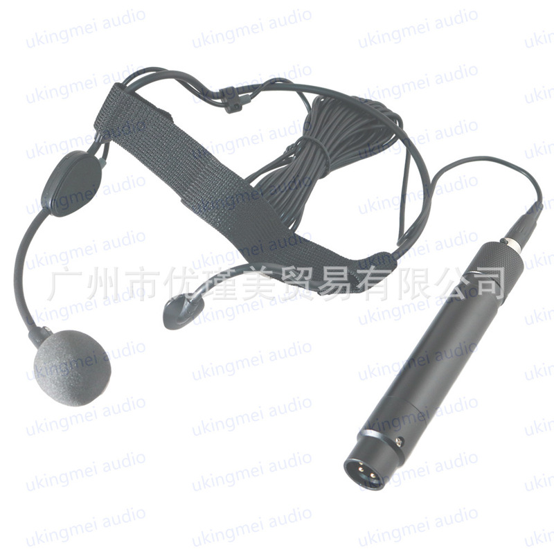 Head-Mounted Dynamic Microphone Mini 3-Pin to Xlr Interface Adapter Can Be Connected to the Mixer Wireless Waist Bag
