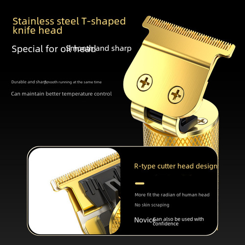 Cross-border T9 Special Waterproof Cogged Engraving Electric Hair Cutter Oil Head Electric Clipper Electric Razor Head Shaving Device
