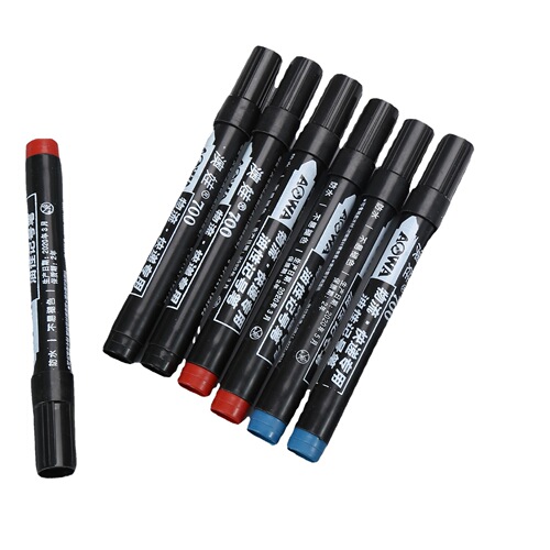 Oil-based waterproof marker boxed color quick-drying large-capacity large-head pen thick-head inerasable thickened hook line pen