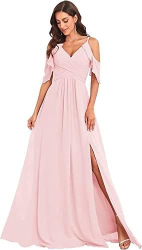 Vestido de dama de honor de gasa sin tirantes adecuado para vestidos de boda con tirantes abiertos Vestido de fiesta de boda con pliegues