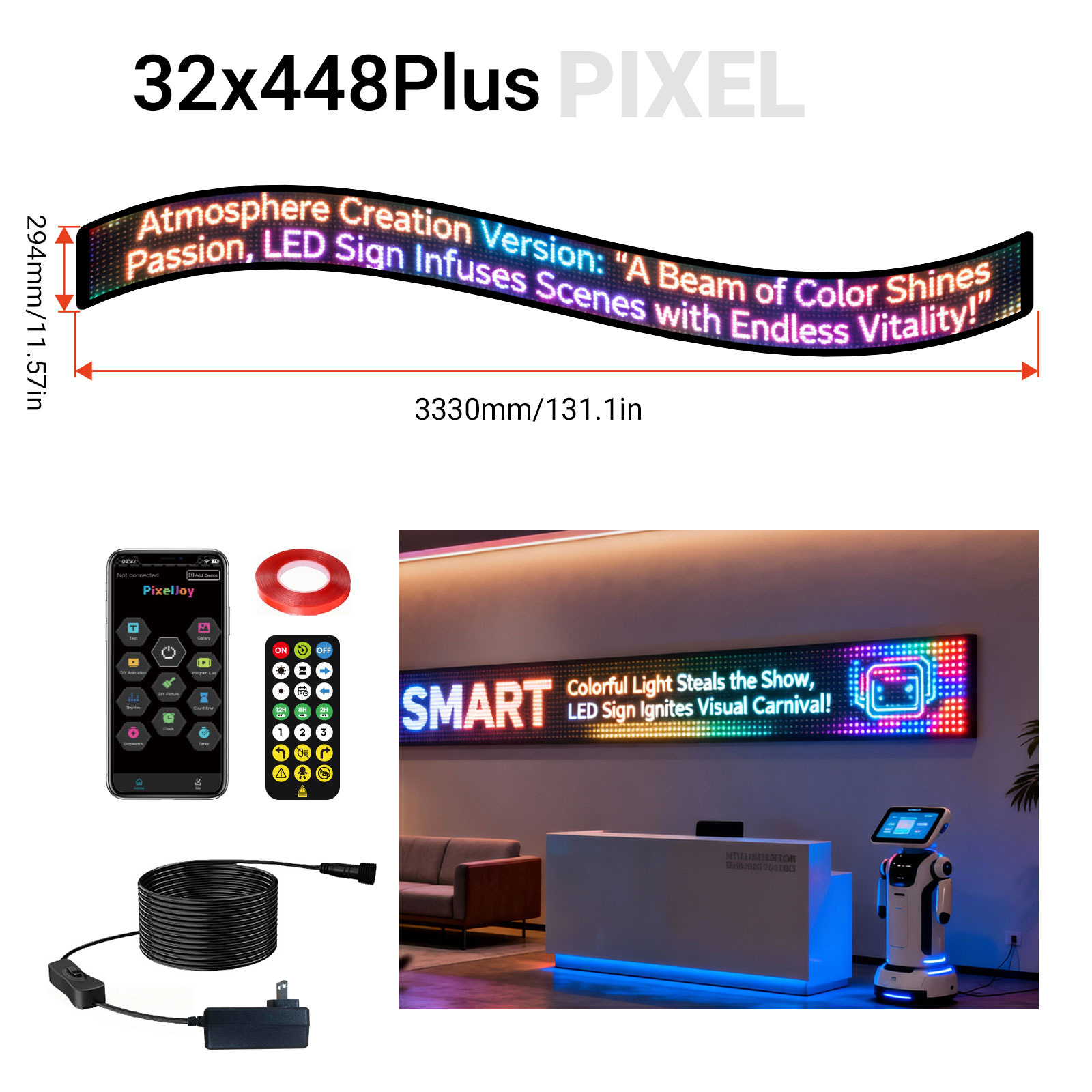 LED vehículo flexible pantalla de control remoto Bluetooth APP pantalla de publicidad inteligente Ojos del diablo pantalla de pantalla fábrica al por mayor