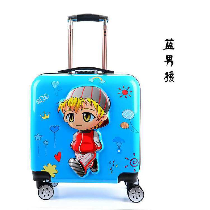Nuevo cartón de dibujos animados para niños, maletero para hombres y mujeres, maleta libre de envío, caja de contraseña de 18 pulgadas, maleta de embarque de 20 pulgadas