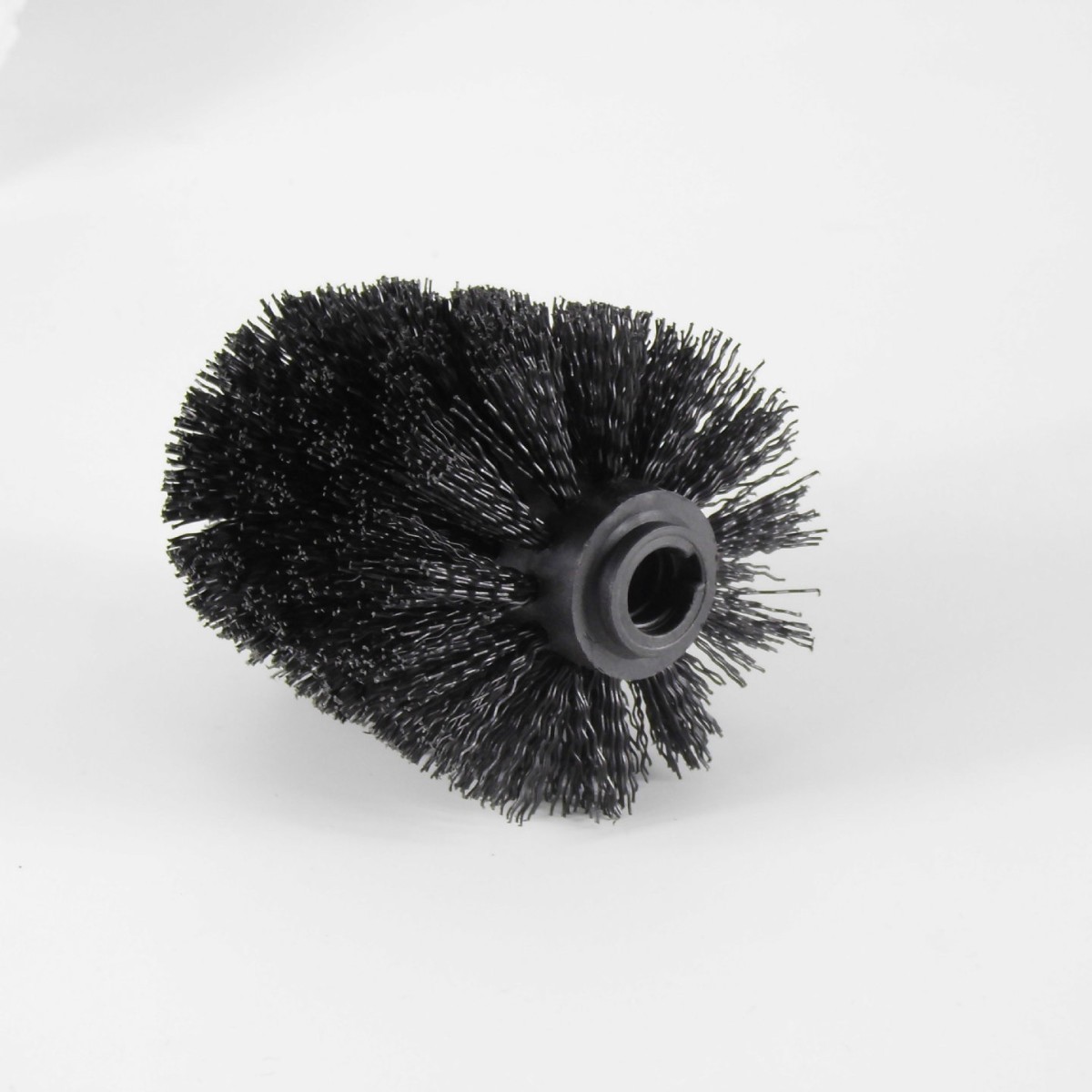 Cabeza redonda de plástico cepillo de baño de goma suave cepillo de reemplazo de limpieza bola cepillo de inodoro cabeza de cepillo blanco y negro cabeza de cepillo de inodoro accesorios de cepillo