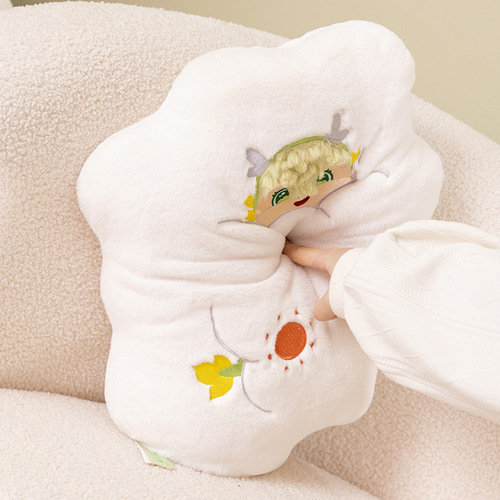 Cute creative cloud pillow plush toy wholesale sofa bedroom bedside pillow waist pillow waist cushion