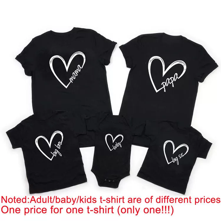 Бесплатная доставка чистого хлопка Ebay Amazon ins AliExpress papa mama love печать английской буквы