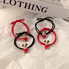 Cute metal fresh red hair rope, hair accessory, Japanese and Korean, internet celebrity