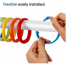 跨境 精加工 可折叠淋浴帘环 塑料窗帘环 罗马圈吊环 窗帘配件环