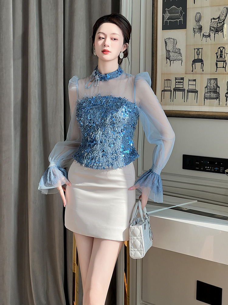 Váy ngắn chữ A cạp cao ôm body trắng thanh lịch — Màu trắng