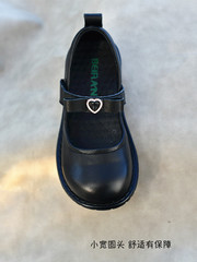女童真皮黑色皮鞋演出校園鞋2023春秋款單鞋寶寶鞋英倫皮鞋