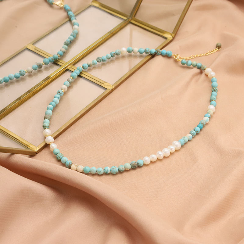 Collar de perlas de agua dulce natural, nicho de perlas de nicho de alto nivel, collar de clavícula simple, joyas al por mayor.