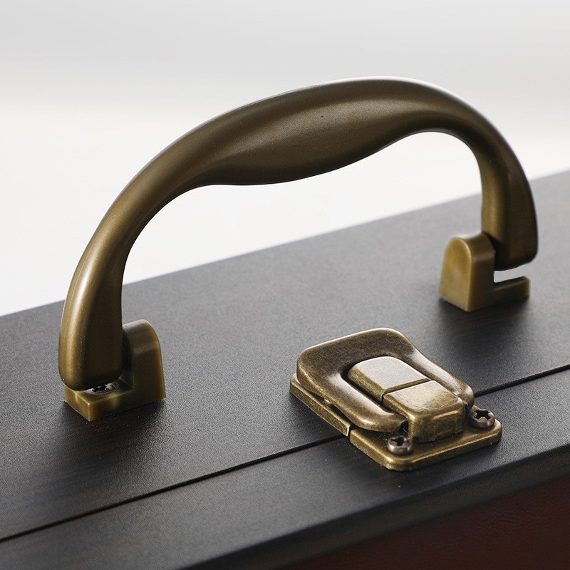 ABS galvanizado mango caja de maquillaje caja médica mango caja de regalo caja de color corrugado hardware bolsa de plástico caja de vino mano