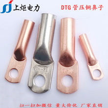 銅接線柱DTG-16管壓銅鼻子 管式銅鼻子圖片 鍍錫銅接頭 銅管端子