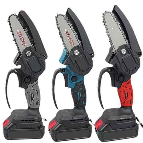 6-inch Lithium Battery Chain Saw Handheld Electric Pruning Small Single-Hand Saw High Power Cordless Multi-Function Chain Saw
