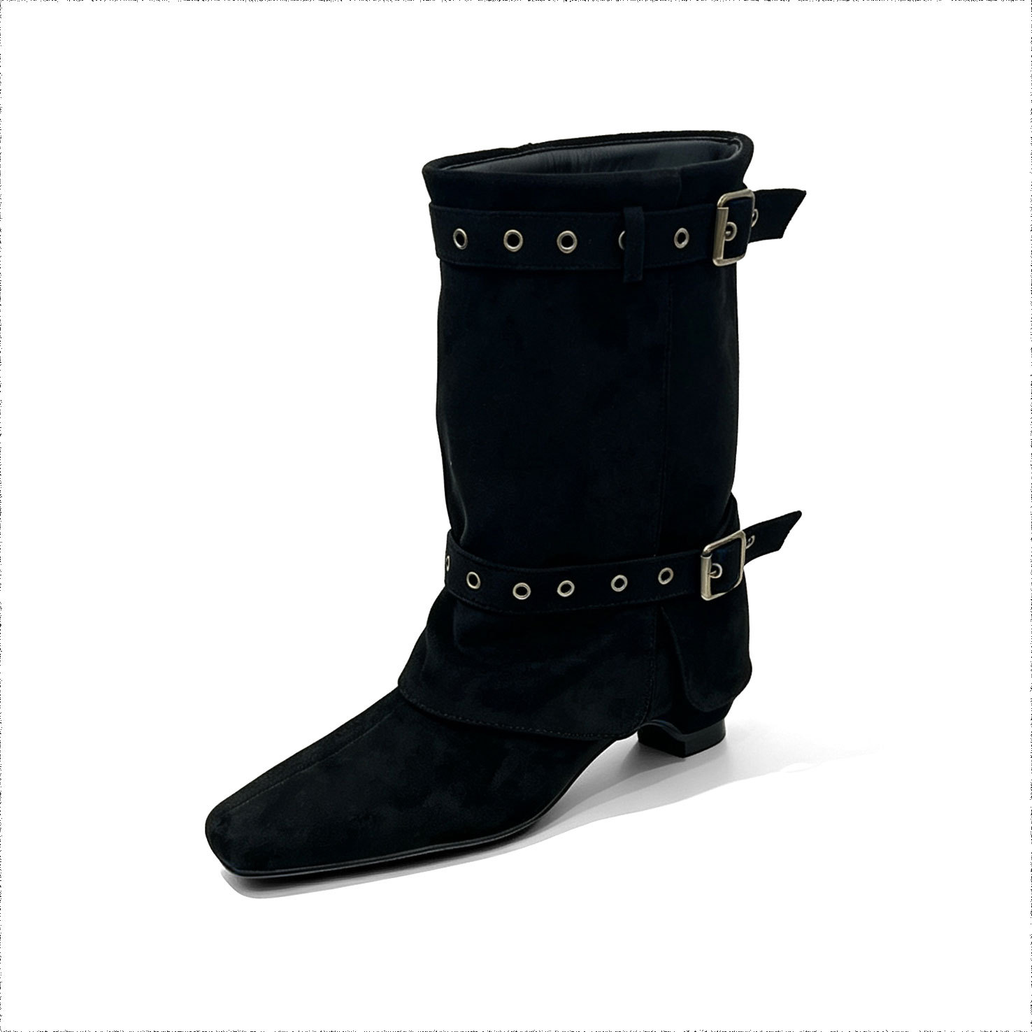 Botas de Caballero Tipo Pantalón para Mujer de 7 cm, Terciopelo, Con Elevación y Térmicas image 5