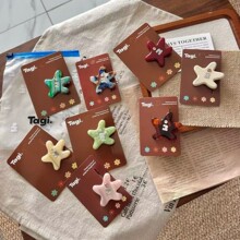 Tagi.《塔皮星》彩色刘海夹多色海星头饰边发夹可爱发卡清新甜美