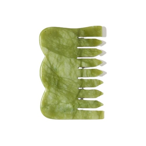 Natural Xiuyan Jade Scratching Massage Comb for Scalp Meridians, Household Portable Comb, Head Massage Device