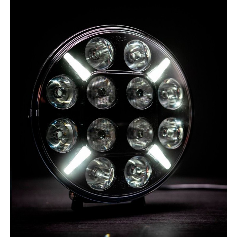 Cross-Border Supply of 9inch Round Off-Road Vehicle Lights, Modified 120W Work Lights, Ouka Spotlights, Excavator Inspection Lights