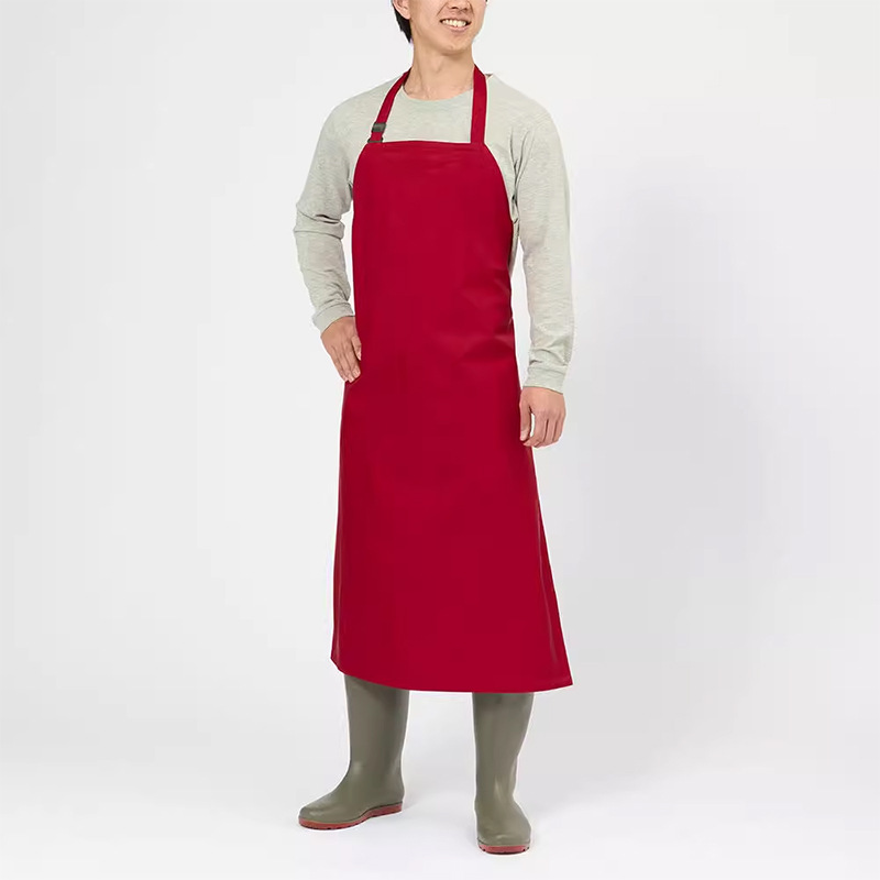 Amazon transfronterizo nuevo delantal de cuero impermeable a prueba de aceite ropa de trabajo acuática doméstica cocina delantal de comidas al por mayor