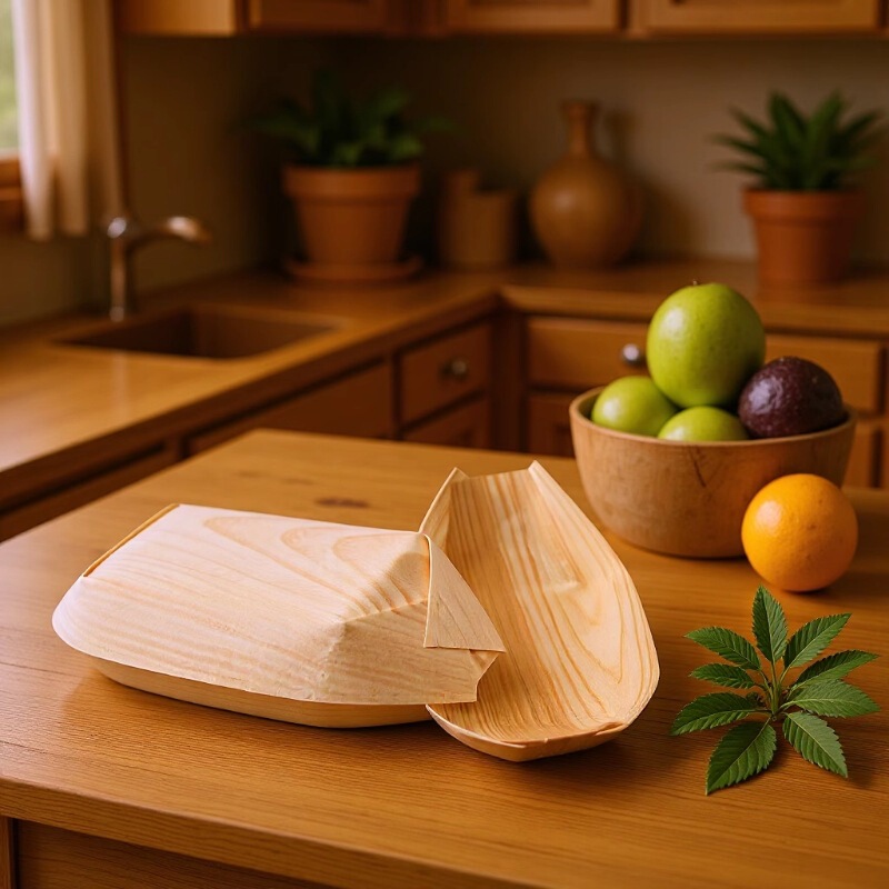 Sushi Boat Elegant Disposable Biodegradable Wooden Boat Tableware Various Sizes Japanese Restaurant Dessert Boat