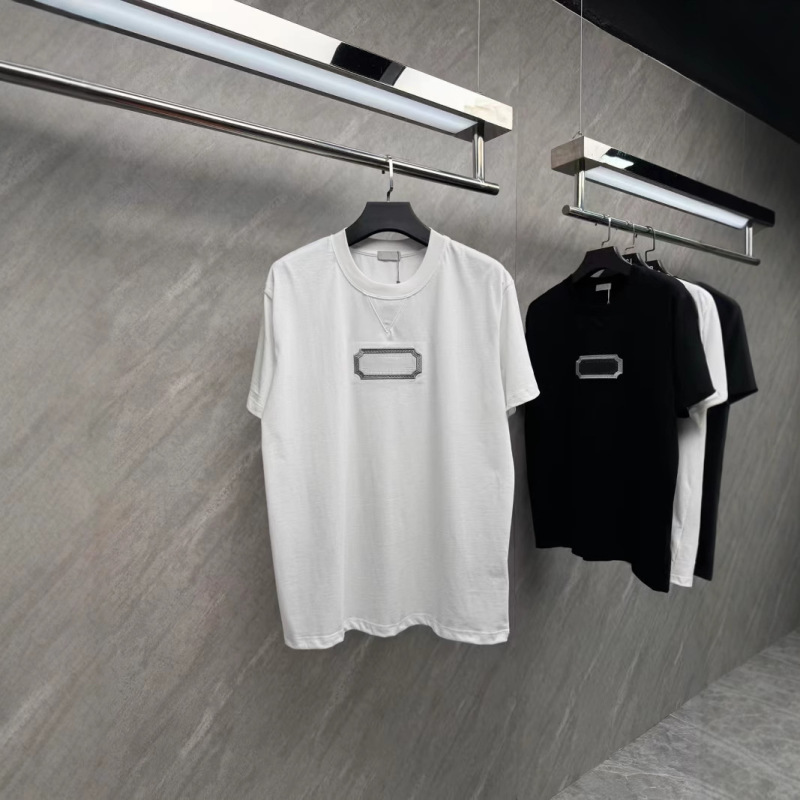 [Support Return] High Version D Home Blade Letter Embroidery Casual Loose All-match Short-sleeved Couple T-shirt