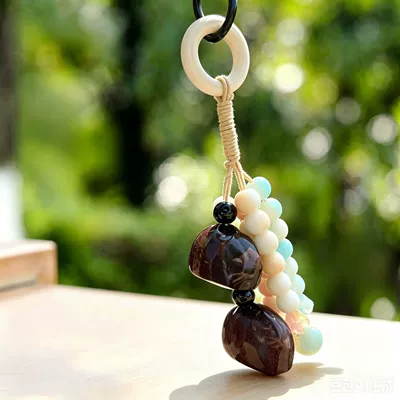 Car hanging – natural fruit shell wind chime - whispers-in-the-forest-the-sound-of-a-stream
