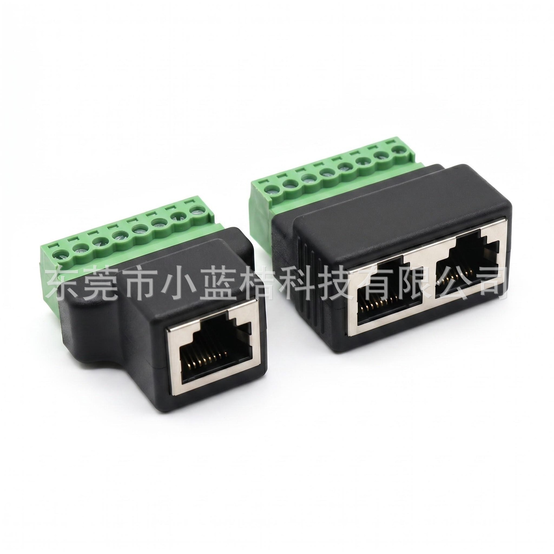 免焊式RJ45母头转8PIN接线端子网线转端子适配器水晶头转螺丝端子