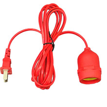 喜庆E27螺口灯头 2米和4米红色防水带线灯头灯座 悬吊式螺口灯头