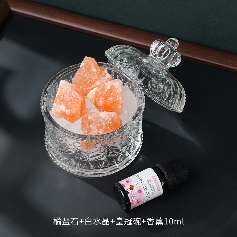 100g de piedra de sal naranja 200g de cristal blanco [aceite esencial gratis]