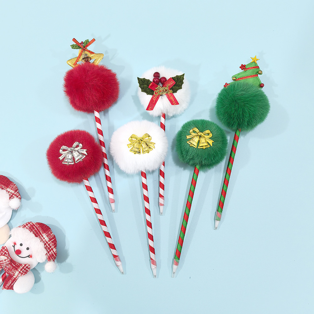 Christmas plush ballpoint pen