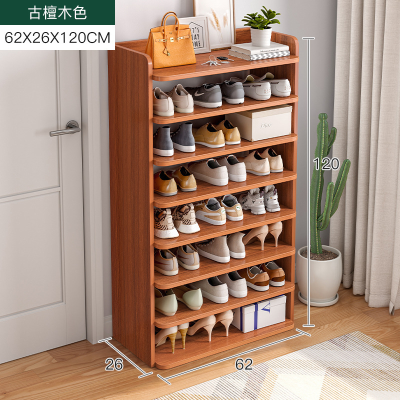 La partición en capas en la puerta del hogar del estante para zapatos es fuerte y duradera, un artefacto de almacenamiento de dormitorio simple, zapatero multicapa de gran capacidad