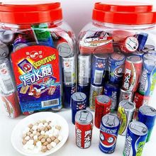 邵佳汽水糖瓶装压片糖果可乐百事柠檬味气泡糖果8090后怀旧零食