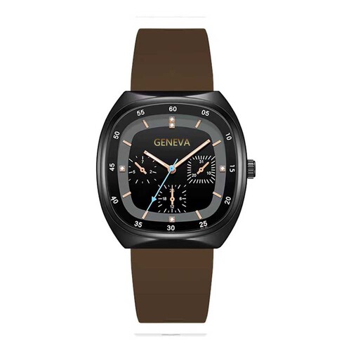 Fashion Couple Men and Women Same Style Silicone Digital Night Light Versatile Quartz Watch Non-Mechanical Small Green Table Watch