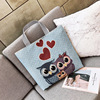 Cartoon shopping bag, capacious one-shoulder bag, Korean style