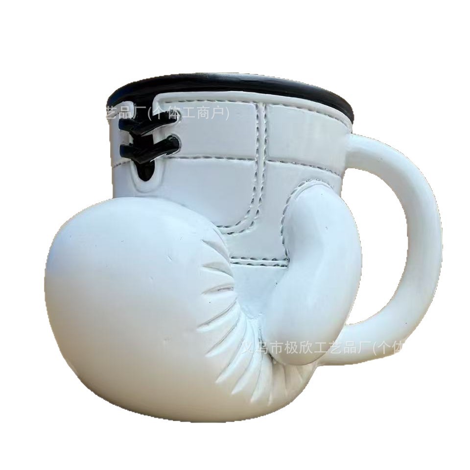 Explosiones transfronterizas guantes de boxeo tazas de acero inoxidable tazas de café artesanías de resina decoración de mesa adornos