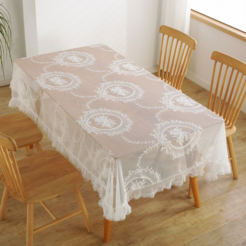 French-style Romantic Pastoral Lace Tablecloth Dessert Wedding Decoration, Photo Shoot, Coffee Table, Dining Table_voghion.com