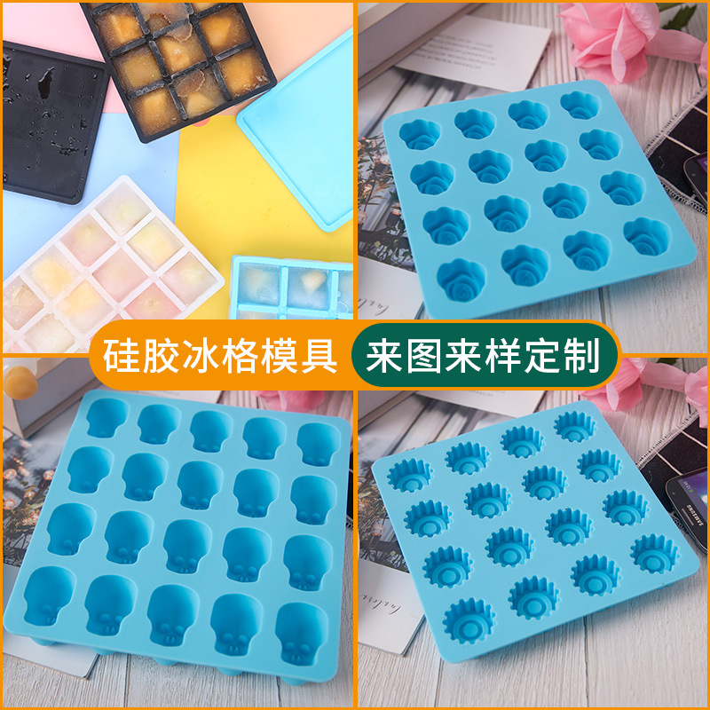 factory Cross border silica gel Ice Cube Irregular shape originality Ice Cube mould food kitchen Refrigerator Ice Cube mould