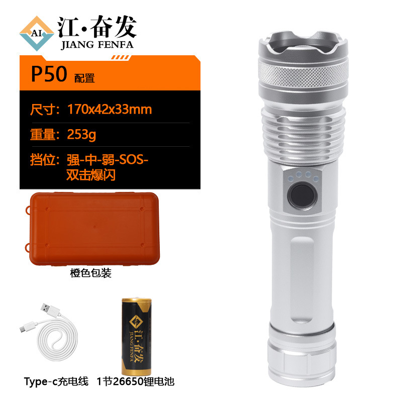 Linterna láser de luz fuerte explosión de larga duración de carga táctica multifuncional mini antorcha láser blanca al aire libre