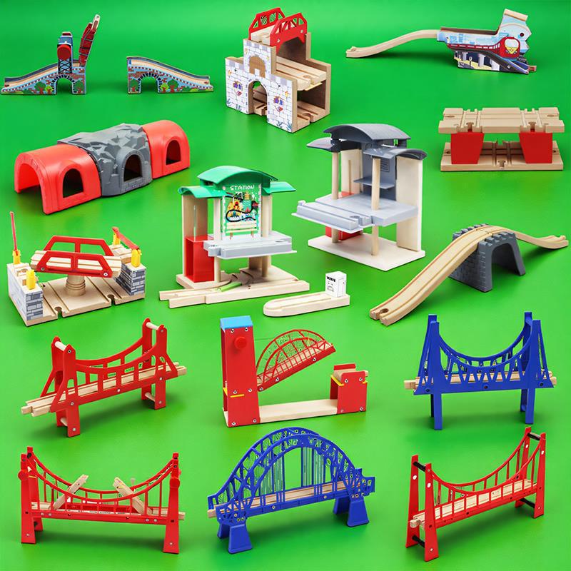 Wooden Children's Train Track Toy Accessories Expansion Building Blocks Electric Small Train Track Car Boy Expansion Pack Wood Wooden Children's Train Track Toy Accessories Expansion Building Blocks Electric Small Train Track Car Boy Expansion Pack Wood