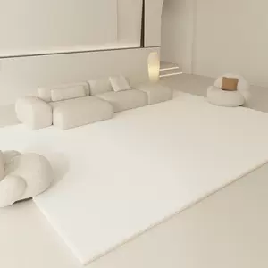 Winter Cream Style Living Room Carpet Thickeneded Plush Accessible Luxury High-End Coffee Table Blanket Pure Color Bedroom Floor Mat Wipeable and Washable