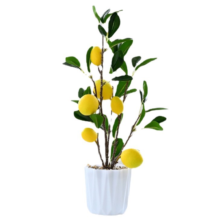 Flor artificial estilo rural fruta artificial bonsai decoración interior fábrica fuente directa flor artificial entrega de una pieza cuenca artificial image 7