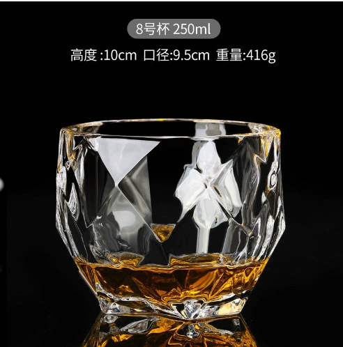 Glass capacious wineglass for whiskey, for karaoke bars