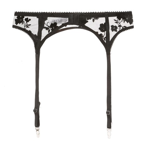 Cross-border sexy garter belt French ultra-thin embroidered lace garter bra matching stocking garter belt